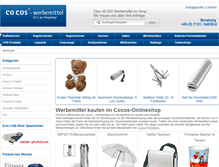 Tablet Screenshot of cocos-shop.de
